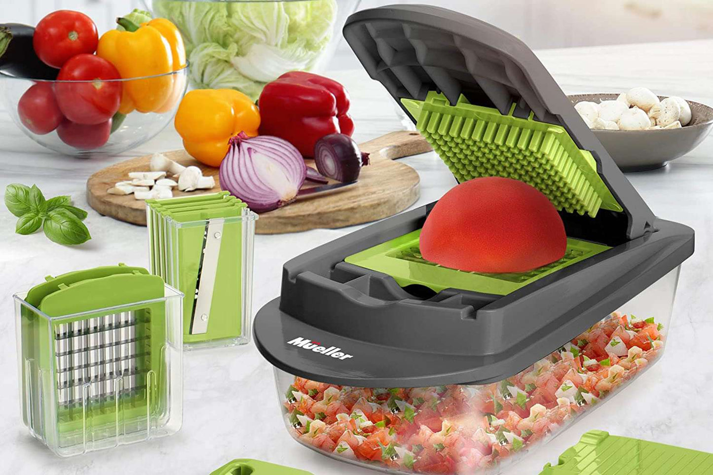 PICADOR Y CORTADOR DE VERDURAS Y FRUTAS 14 EN 1